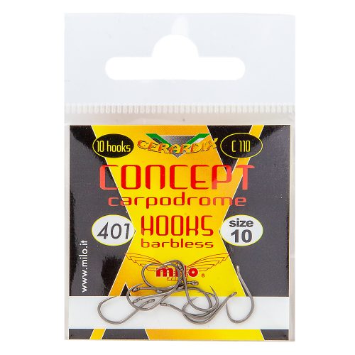 Milo Concept 401 Szakáll nélküli Horog (Barbless) - 10
