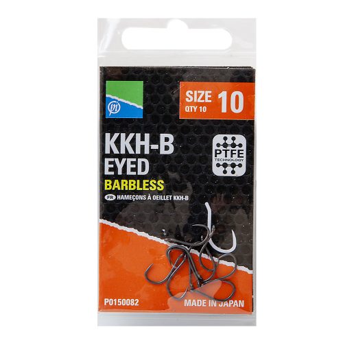 Preston KKH-B Eyed Szakáll nélküli Horog (Barbless) -  10