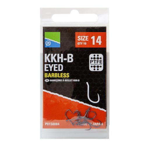 Preston KKH-B Eyed Szakáll nélküli Horog (Barbless) -  14